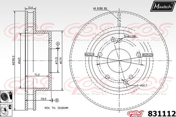 Maxtech 72718004 - Элемент управления, стояночная тормозная система autosila-amz.com