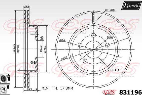 Maxtech 72718006 - Элемент управления, стояночная тормозная система autosila-amz.com