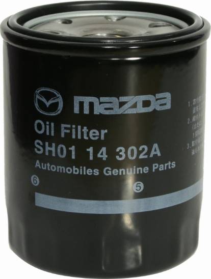 MAZDA SH0114302A - Фильтр масляный двигателя Mazda CX3, CX5, MX5, Mazda 2/3/6 autosila-amz.com