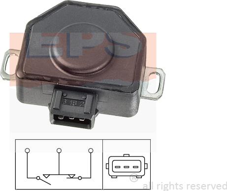 MDR EPS-1995 091 - Датчик, положение дроссельной заслонки autosila-amz.com