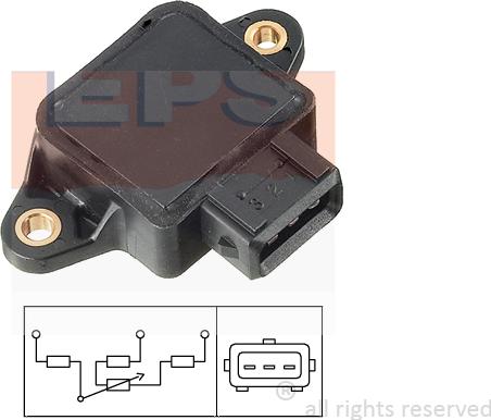 MDR EPS-1995 002 - Датчик, положение дроссельной заслонки autosila-amz.com