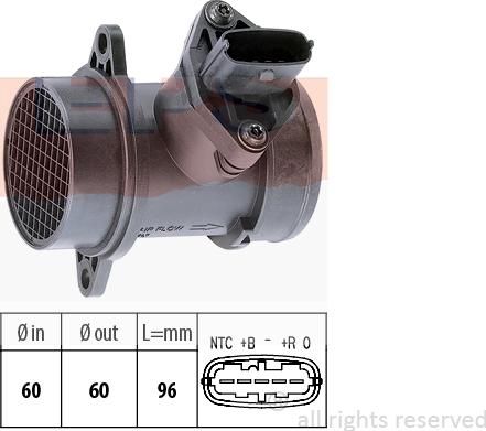 MDR EPS-1991 158 - Датчик потока, массы воздуха autosila-amz.com