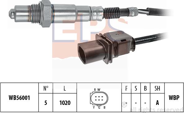 MDR EPS-1998 400 - Лямбда-зонд, датчик кислорода autosila-amz.com