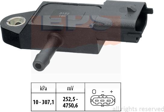 MDR EPS-1993 348 - Датчик, давление выхлопных газов autosila-amz.com