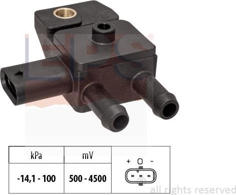 MDR EPS-1993 306 - Датчик, давление выхлопных газов autosila-amz.com