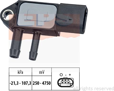 MDR EPS-1993 265 - Датчик, давление выхлопных газов autosila-amz.com
