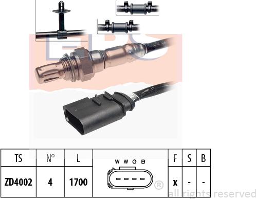 MDR EPS-1997 165 - Лямбда-зонд, датчик кислорода autosila-amz.com