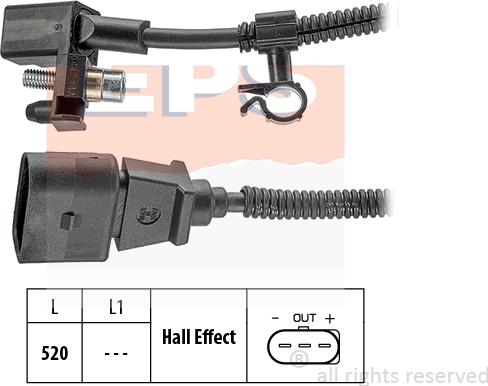 MDR EPS-1953 445 - Датчик импульсов, коленвал autosila-amz.com