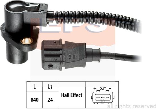 MDR EPS-1953 314 - Датчик импульсов, коленвал autosila-amz.com