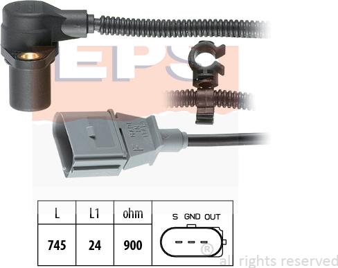 MDR EPS-1953 267 - Датчик импульсов, коленвал autosila-amz.com