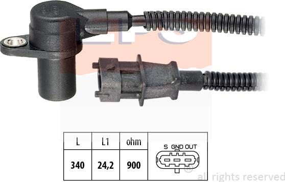 MDR EPS-1953 753 - Датчик импульсов, коленвал autosila-amz.com