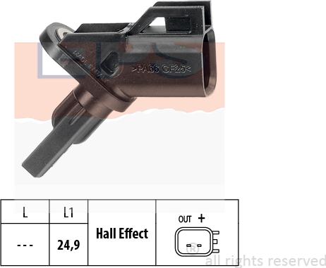 MDR EPS-1960 001 - Датчик ABS, частота вращения колеса autosila-amz.com