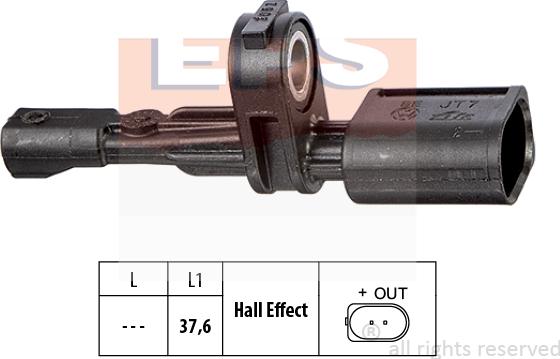 MDR EPS-1960 017 - Датчик ABS, частота вращения колеса autosila-amz.com