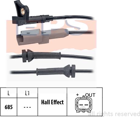 MDR EPS-1960 035 - Датчик ABS, частота вращения колеса autosila-amz.com