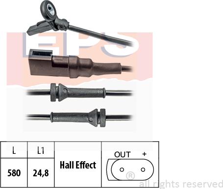 MDR EPS-1960 023 - Датчик ABS, частота вращения колеса autosila-amz.com