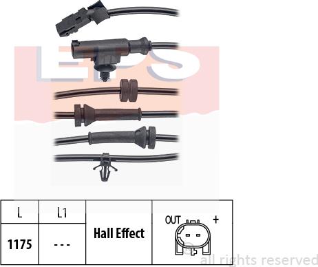 MDR EPS-1960 071 - Датчик ABS, частота вращения колеса autosila-amz.com