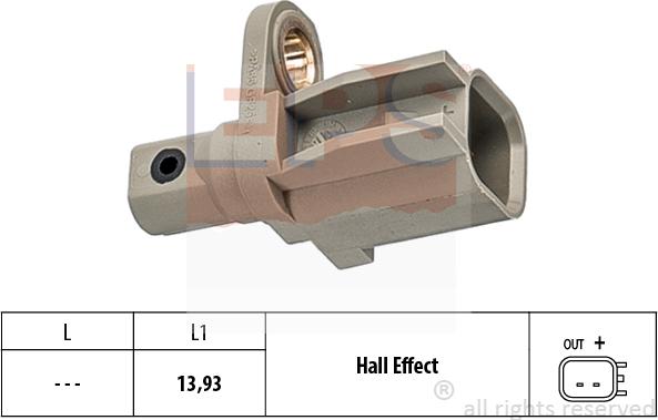 MDR EPS-1960 186 - Датчик ABS, частота вращения колеса autosila-amz.com