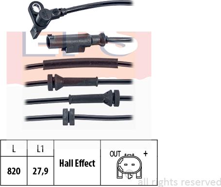 MDR EPS-1960 128 - Датчик ABS, частота вращения колеса autosila-amz.com