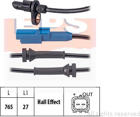 MDR EPS-1960 170 - Датчик ABS, частота вращения колеса autosila-amz.com