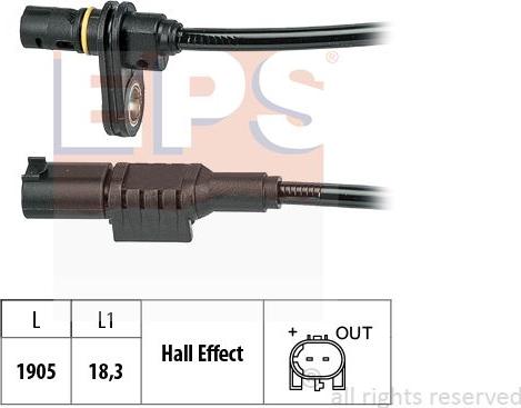 MDR EPS-1960 242 - Датчик ABS, частота вращения колеса autosila-amz.com