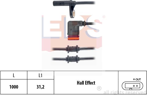 MDR EPS-1960 207 - Датчик ABS, частота вращения колеса autosila-amz.com