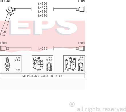 MDR EPS-1499 004 - Комплект проводов зажигания autosila-amz.com