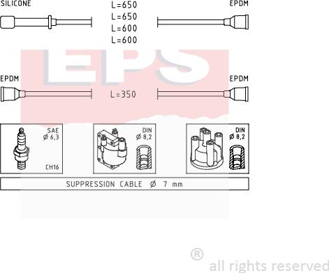 MDR EPS-1499 020 - Комплект проводов зажигания autosila-amz.com