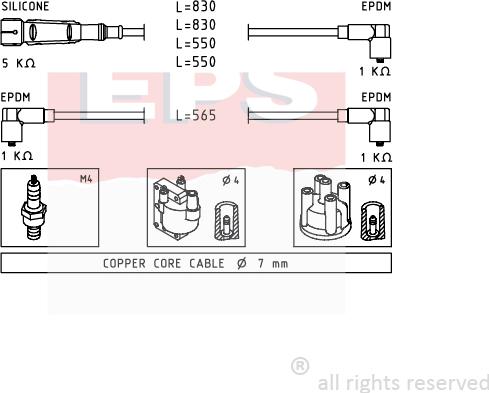 MDR EPS-1499 159 - Комплект проводов зажигания autosila-amz.com