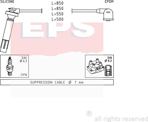 MDR EPS-1499 106 - Комплект проводов зажигания autosila-amz.com