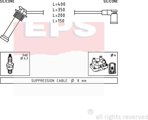 MDR EPS-1499 242 - Комплект проводов зажигания autosila-amz.com