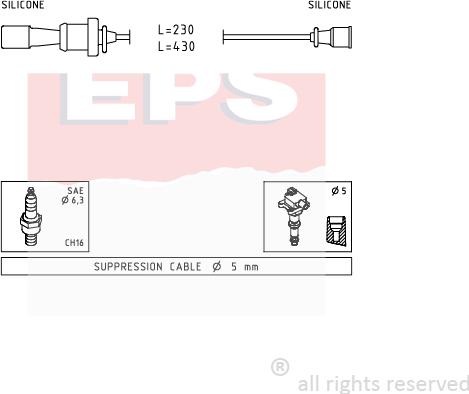 MDR EPS-1499 251 - Комплект проводов зажигания autosila-amz.com