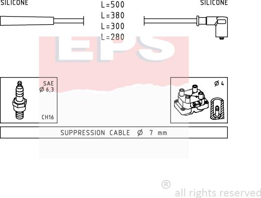 MDR EPS-1499 252 - Комплект проводов зажигания autosila-amz.com
