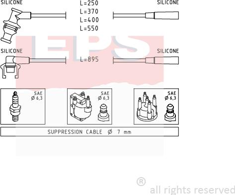 MDR EPS-1500 920 - Комплект проводов зажигания autosila-amz.com