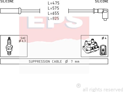 MDR EPS-1500 494 - Комплект проводов зажигания autosila-amz.com