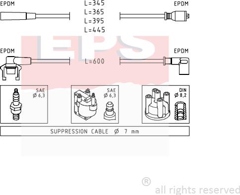 MDR EPS-1500 543 - Комплект проводов зажигания autosila-amz.com