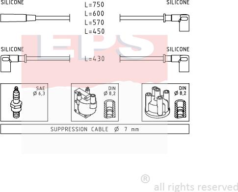 MDR EPS-1500 612 - Комплект проводов зажигания autosila-amz.com