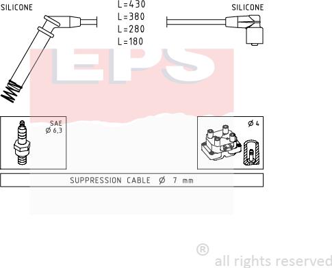 MDR EPS-1500 634 - Комплект проводов зажигания autosila-amz.com