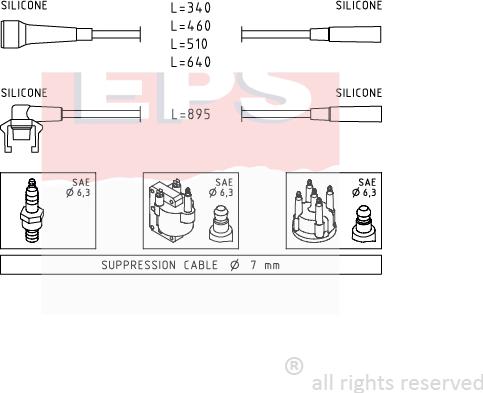 MDR EPS-1501 499 - Комплект проводов зажигания autosila-amz.com