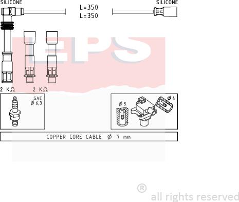 MDR EPS-1501 491 - Комплект проводов зажигания autosila-amz.com