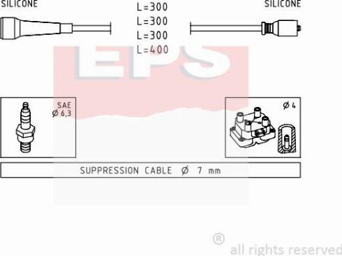 MDR EPS-1501 492 - Комплект проводов зажигания autosila-amz.com