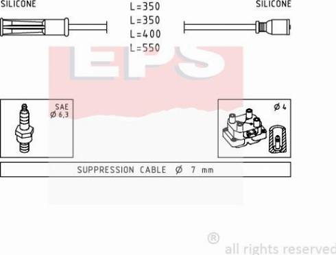 MDR EPS-1501 443 - Комплект проводов зажигания autosila-amz.com