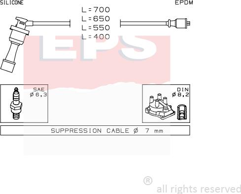 MDR EPS-1501 401 - Комплект проводов зажигания autosila-amz.com