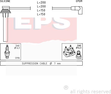 MDR EPS-1501 507 - Комплект проводов зажигания autosila-amz.com