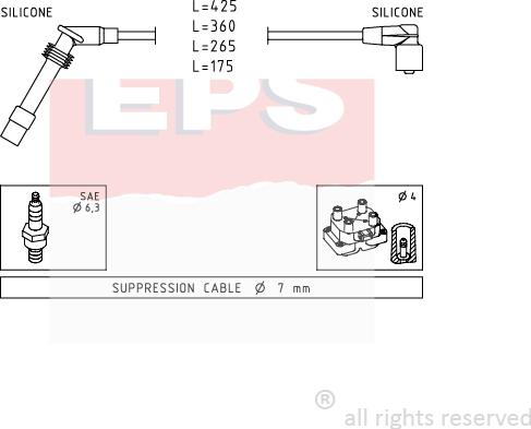 MDR EPS-1501 531 - Комплект проводов зажигания autosila-amz.com