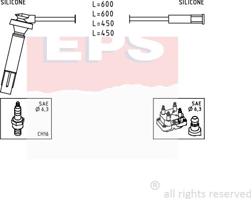 MDR EPS-1501 813 - Комплект проводов зажигания autosila-amz.com