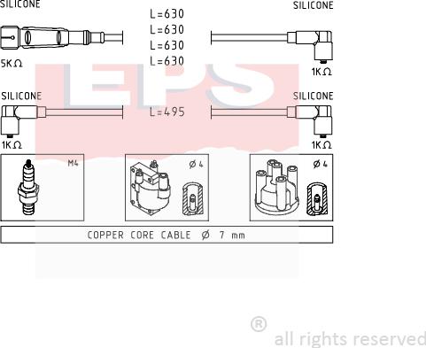 MDR EPS-1501 364 - Комплект проводов зажигания autosila-amz.com