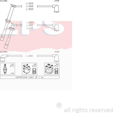 MDR EPS-1501 760 - Комплект проводов зажигания autosila-amz.com