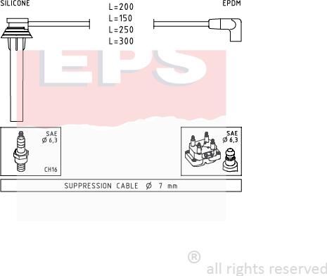 MDR EPS-1501 719 - Комплект проводов зажигания autosila-amz.com