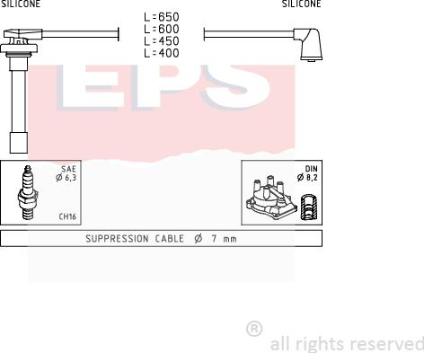 MDR EPS-1501 714 - Комплект проводов зажигания autosila-amz.com