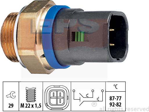 MDR EPS-1850 647 - Термовыключатель, вентилятор радиатора / кондиционера autosila-amz.com